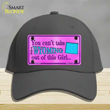 Wyoming Girl Pink Novelty License Plate Hat Cotton / Charcoal