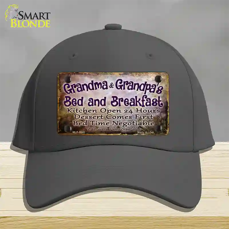 Grandma And Grandpa Bed & Breakfast Novelty License Plate Hat Cotton / Charcoal