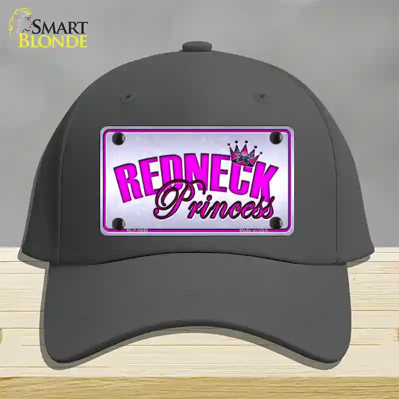 Princess Redneck Novelty License Plate Hat Cotton / Charcoal