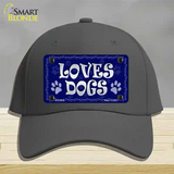 Loves Dogs Novelty License Plate Hat Cotton / Charcoal