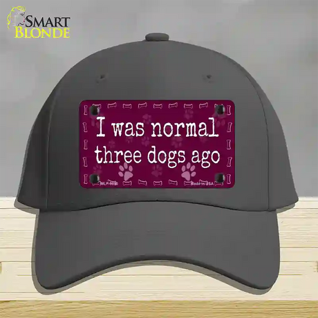 Three Dogs Ago Novelty License Plate Hat Cotton / Charcoal