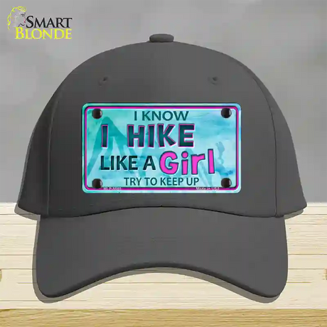 Hike Like A Girl Novelty License Plate Hat Cotton / Charcoal