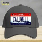 Caldwell Idaho Novelty License Plate Hat Cotton / Charcoal