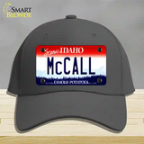 McCall Idaho Novelty License Plate Hat Cotton / Charcoal