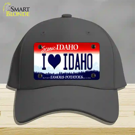 Love Idaho Novelty License Plate Hat Cotton / Charcoal