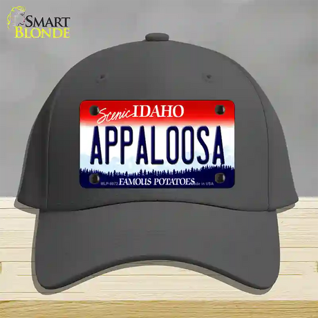 Appaloosa Idaho Novelty License Plate Hat Cotton / Charcoal