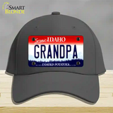 Grandpa Idaho Novelty License Plate Hat Cotton / Charcoal