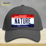 Nature Idaho Novelty License Plate Hat Cotton / Charcoal