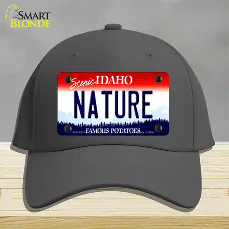 Nature Idaho Novelty License Plate Hat Cotton / Charcoal