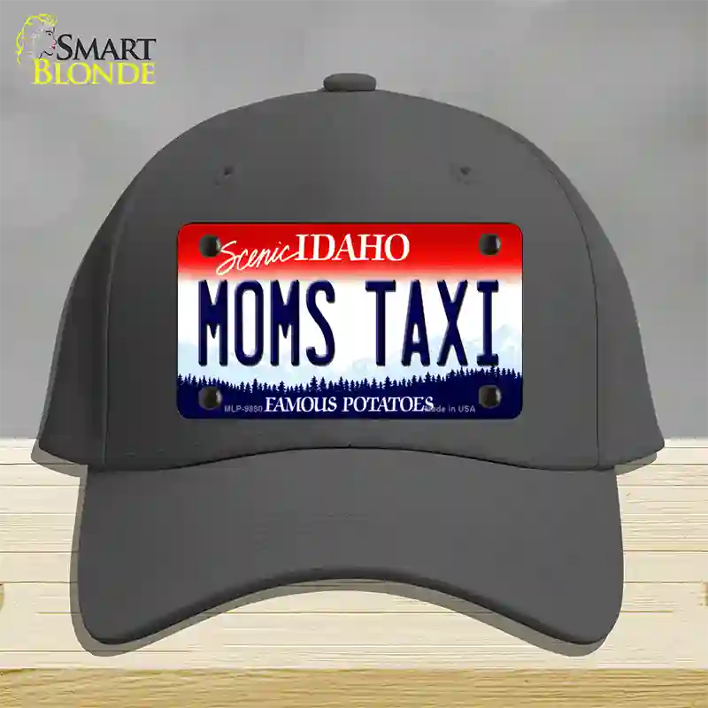 Moms Taxi Idaho Novelty License Plate Hat Cotton / Charcoal