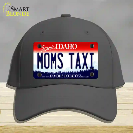 Moms Taxi Idaho Novelty License Plate Hat Cotton / Charcoal