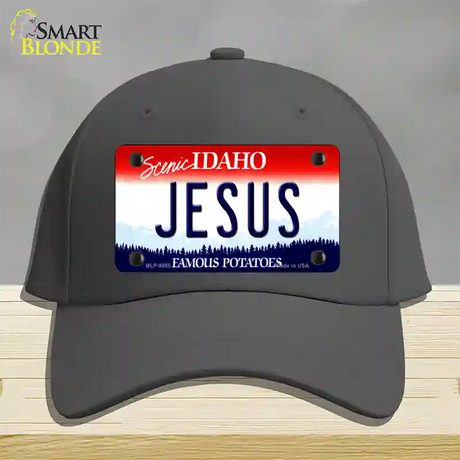 Jesus Idaho Novelty License Plate Hat Cotton / Charcoal