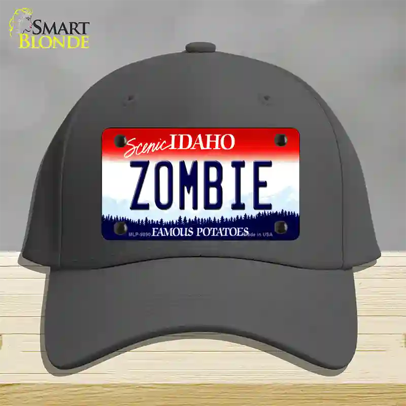 Zombie Idaho Novelty License Plate Hat Cotton / Charcoal