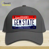 Gem State Idaho Novelty License Plate Hat Cotton / Charcoal