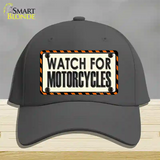 Watch For Motorcycle Novelty License Plate Hat Cotton / Charcoal