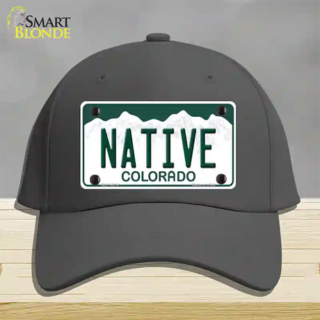 Native Colorado Novelty License Plate Hat Cotton / Charcoal