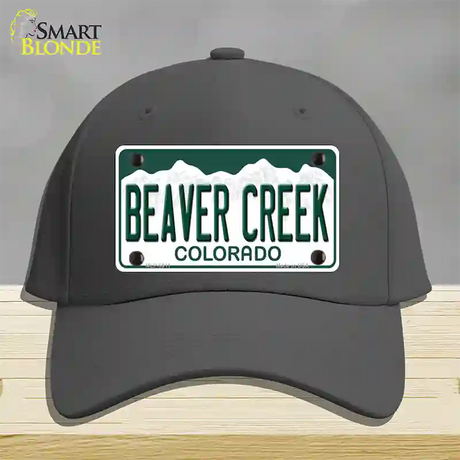 Beaver Creek Colorado Novelty License Plate Hat Cotton / Charcoal