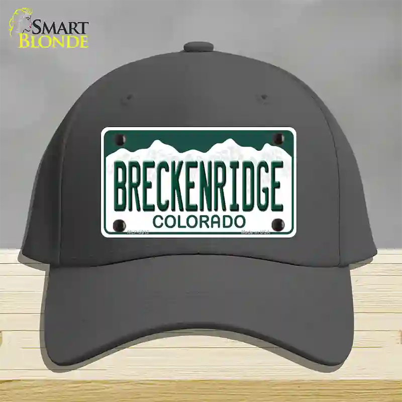 Breckenridge Colorado Novelty License Plate Hat Cotton / Charcoal