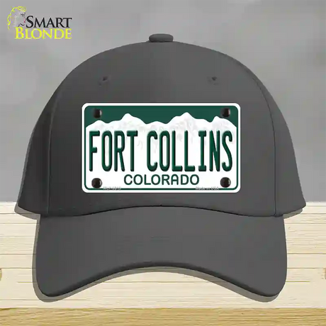 Fort Collins Colorado Novelty License Plate Hat Cotton / Charcoal