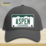 Aspen Colorado Novelty License Plate Hat Cotton / Charcoal