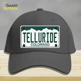 Telluride Colorado Novelty License Plate Hat Cotton / Charcoal