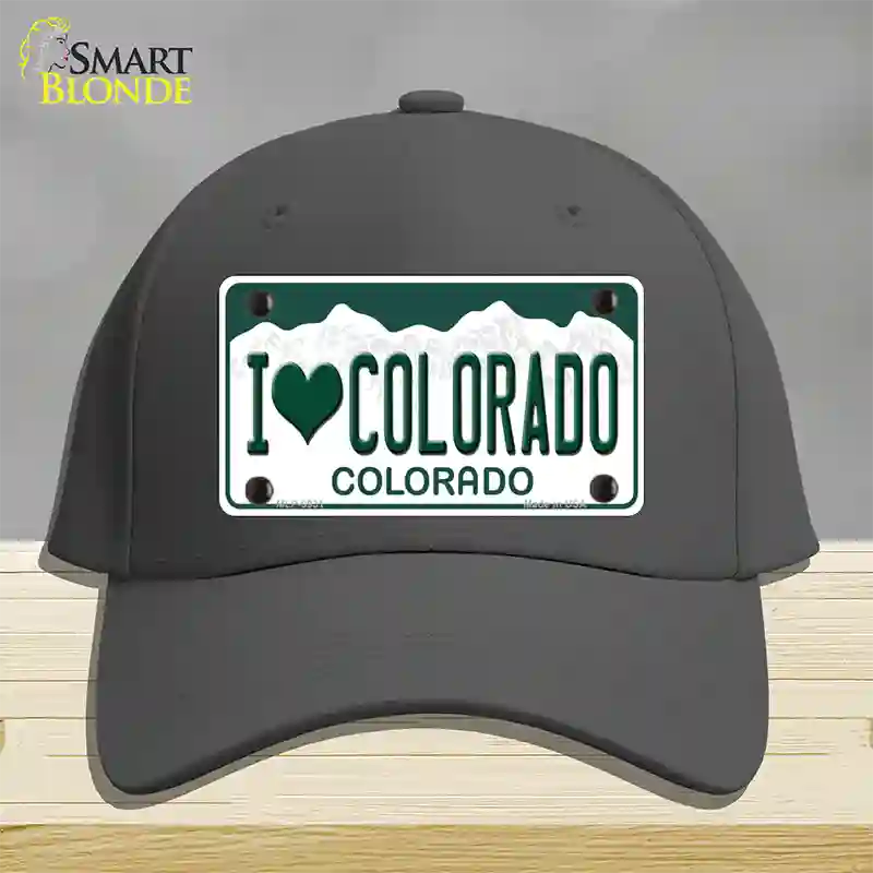 I Love Colorado Novelty License Plate Hat Cotton / Charcoal