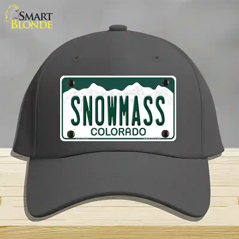 Snowmass Colorado Novelty License Plate Hat Cotton / Charcoal