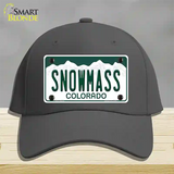 Snowmass Colorado Novelty License Plate Hat Cotton / Charcoal