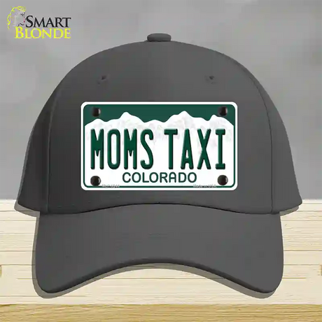 Moms Taxi Colorado Novelty License Plate Hat Cotton / Charcoal