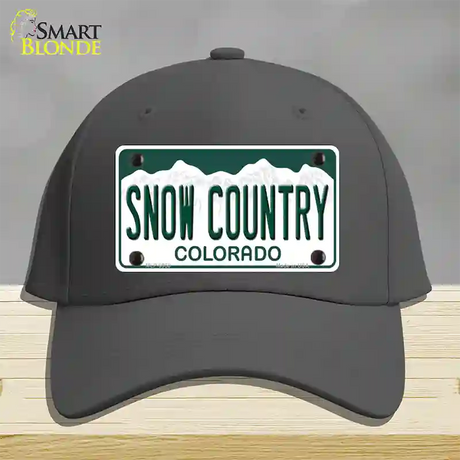 Snow Country Colorado Novelty License Plate Hat Cotton / Charcoal