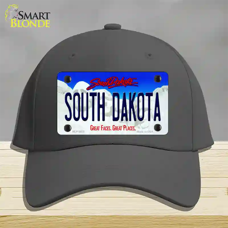 South Dakota Rushmore Novelty License Plate Hat Cotton / Charcoal