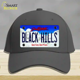 Black Hills South Dakota Novelty License Plate Hat Cotton / Charcoal