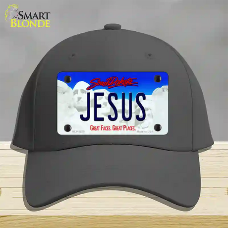 Jesus South Dakota Novelty License Plate Hat Cotton / Charcoal