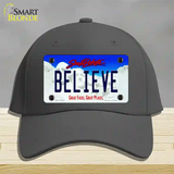 Believe South Dakota Novelty License Plate Hat Cotton / Charcoal