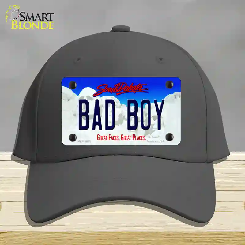 Bad Boy South Dakota Novelty License Plate Hat Cotton / Charcoal