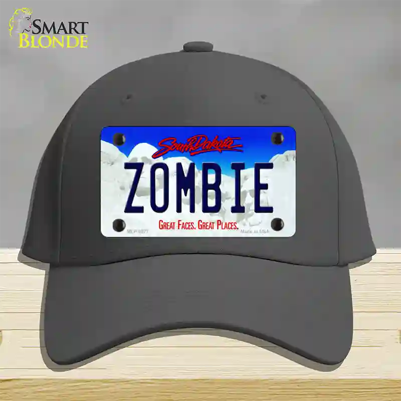 Zombie South Dakota Novelty License Plate Hat Cotton / Charcoal