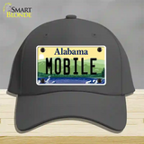 Mobile Alabama Novelty License Plate Hat Cotton / Charcoal