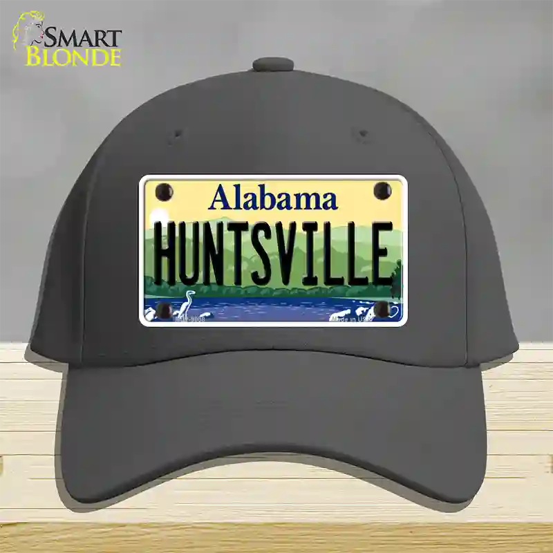 Huntsville Alabama Novelty License Plate Hat Cotton / Charcoal