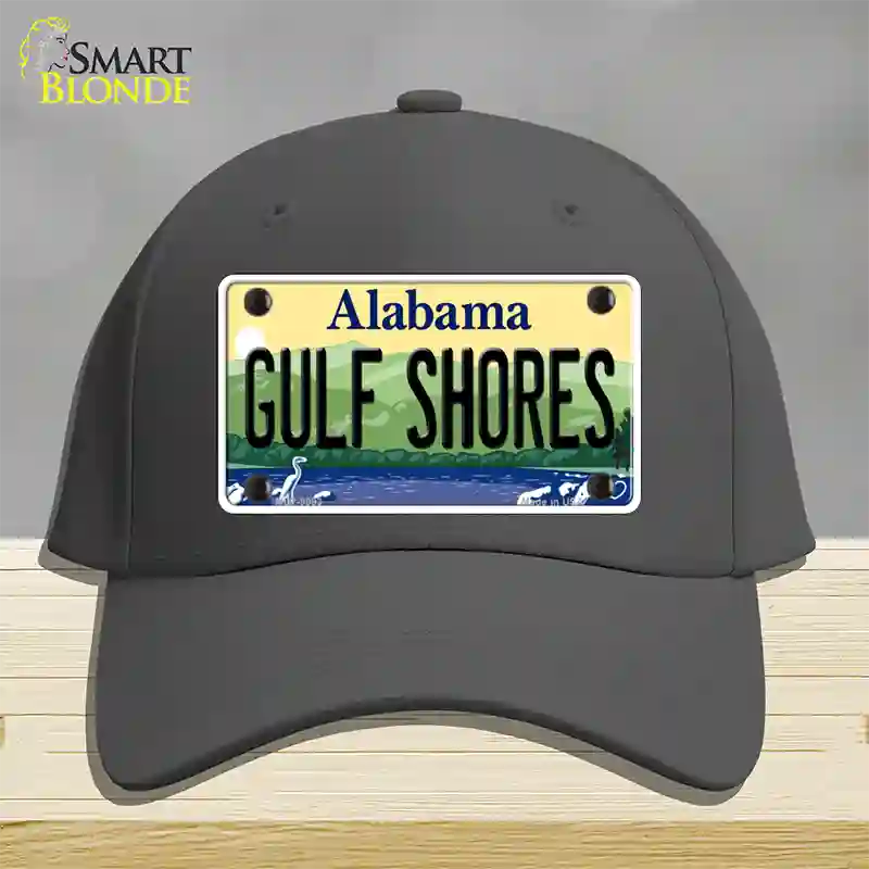 Gulf Shores Alabama Novelty License Plate Hat Cotton / Charcoal