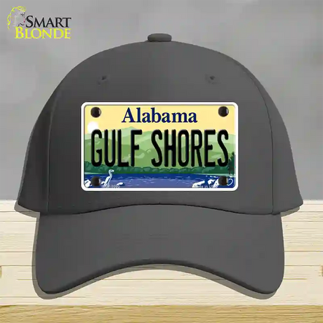 Gulf Shores Alabama Novelty License Plate Hat Cotton / Charcoal