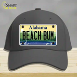 Beach Bum Alabama Novelty License Plate Hat Cotton / Charcoal