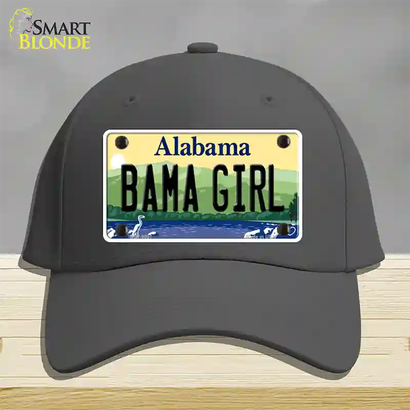 Bama Girl Alabama Novelty License Plate Hat Cotton / Charcoal