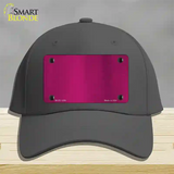 Pink Metallic Solid Novelty License Plate Hat Cotton / Charcoal