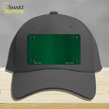 Green Metallic Solid Novelty License Plate Hat Cotton / Charcoal