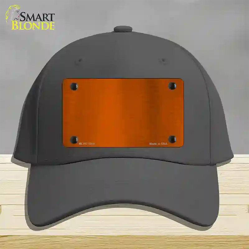 Orange Metallic Solid Novelty License Plate Hat Cotton / Charcoal