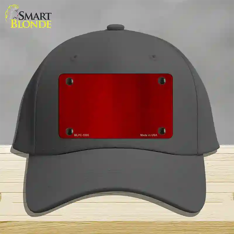 Red Metallic Solid Novelty License Plate Hat Cotton / Charcoal