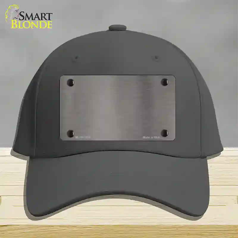 Grey Metallic Solid Novelty License Plate Hat Cotton / Charcoal