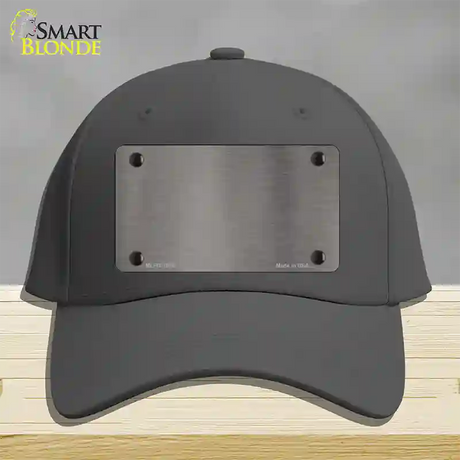 Grey Metallic Solid Novelty License Plate Hat Cotton / Charcoal