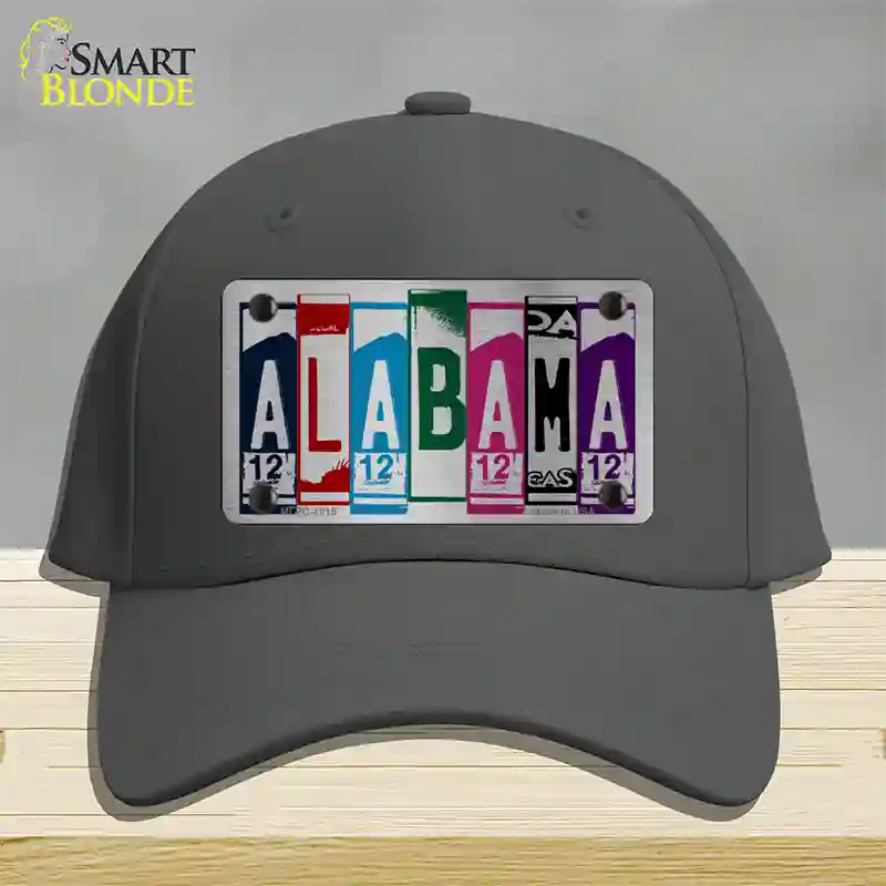 Alabama License Plate Art Novelty License Plate Hat Cotton / Charcoal