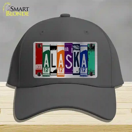 Alaska License Plate Art Novelty License Plate Hat Cotton / Charcoal